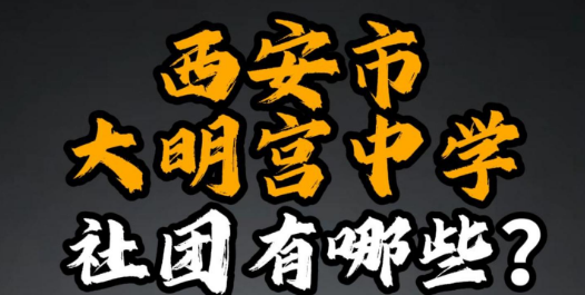 西安市大明宫中学社团有哪些？